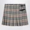 Burberry Grey wool kilt skirt with Check pattern