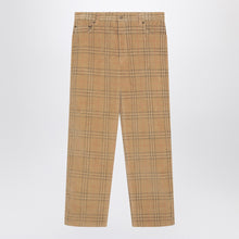  Burberry Sand-coloured check corduroy trousers