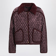  Burberry Mahogany Floriston cropped quilted nylon jacket