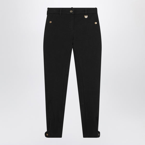 Burberry Black slim cotton-stretch Jodhpur trousers