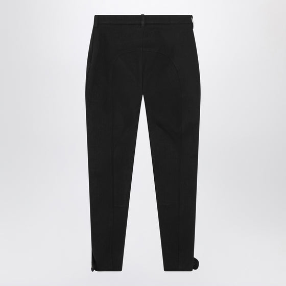 Burberry Black slim cotton-stretch Jodhpur trousers