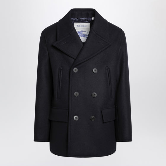 Burberry Navy blue wool double-breasted coat