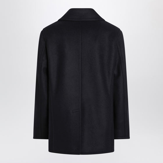 Burberry Navy blue wool double-breasted coat