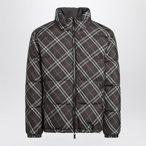 Burberry Brown reversible down jacket with Check pattern