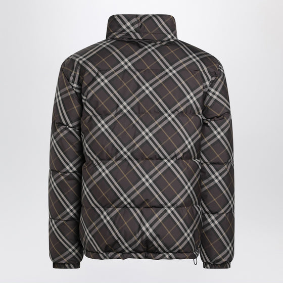 Burberry Brown reversible down jacket with Check pattern