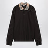 Burberry Brown polo shirt with Check collar