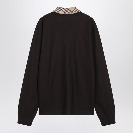 Burberry Brown polo shirt with Check collar