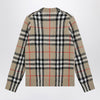 Burberry Beige Check cashmere and wool cardigan