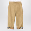 Burberry Beige trousers with Check turn-ups