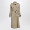 Burberry Waterloo long cotton gabardine trench coat in honey