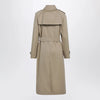 Burberry Waterloo long cotton gabardine trench coat in honey