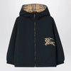 Burberry Reversible check hooded nylon jacket in sand