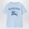 Burberry Light blue stretch cotton T-shirt with EKD