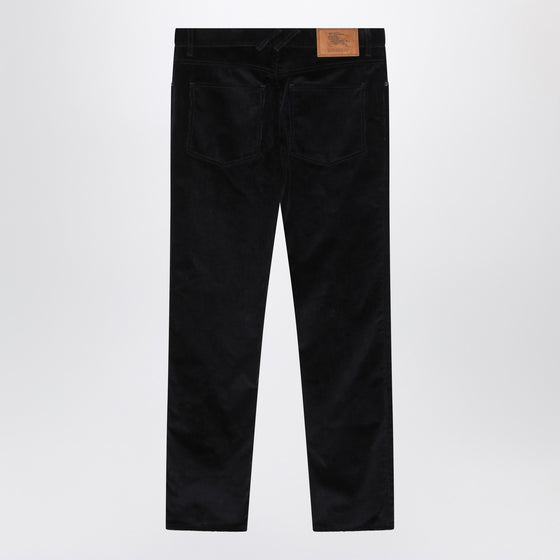 Burberry Dark blue cotton corduroy trousers