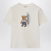 Burberry White T-shirt with surfing teddy bear