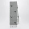 Burberry Reversible Check cashmere scarf with EKD in grey