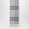 Burberry Reversible Check cashmere scarf with EKD in grey