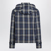 Burberry Blue reversible cotton jacket with Check pattern