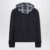 Burberry Blue reversible cotton jacket with Check pattern