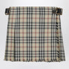 Burberry Beige wool mini kilt with Check pattern