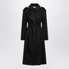 Burberry Long black nylon car coat