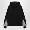 Burberry Black sweatshirt with Check-pattern inserts