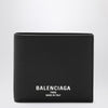 Balenciaga Black bi-fold Credit wallet in hammered leather