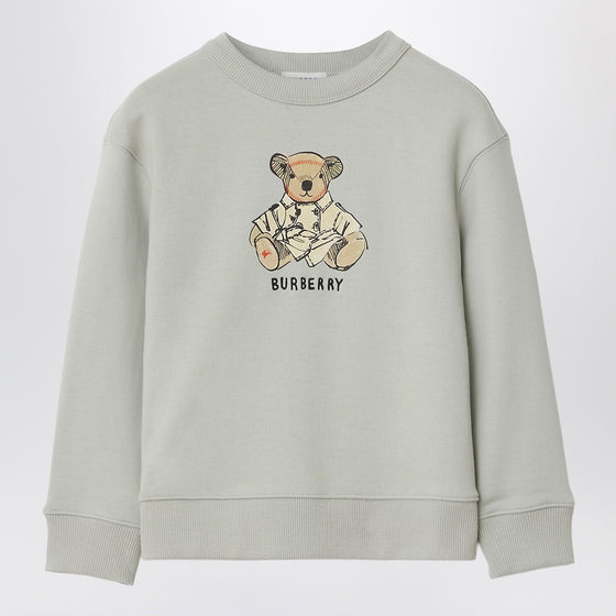 Burberry Limestone gray sweatshirt with bear wearing trench coat