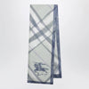 Burberry Large watercolour Check silk scarf in green