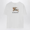 Burberry White cotton T-shirt with EKD Check
