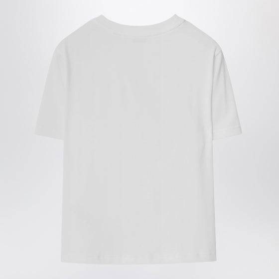 Burberry White cotton T-shirt with EKD Check