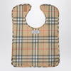 Burberry Coated cotton bib with check pattern