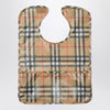 Burberry Coated cotton bib with check pattern