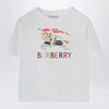 Burberry White cotton T-shirt with EKD