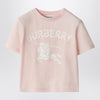 Burberry Pink stretch cotton T-shirt with EKD