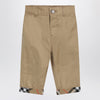 Burberry Beige trousers with Check turn-ups