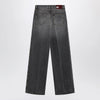 GUCCI Grey stone-washed wide-leg jeans