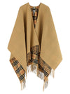 Burberry Check Wool Reversible Cape