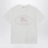 Burberry White T-shirt with Knight Stamp