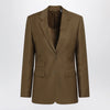 Burberry Tailored single-breasted wool and mohair brown jacket