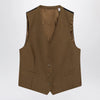Brown wool and mohair vest by Burberry
