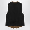 Brown wool and mohair vest by Burberry