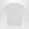 Burberry White cotton Check T-shirt with Knight Stamp