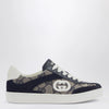 GUCCI G74 Sneakers in beige and blue GG fabric