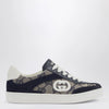 GUCCI G74 Sneakers in beige and blue GG fabric