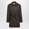 Burberry Leadenham mid-length gabardine trench coat in brown