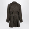 Burberry Leadenham mid-length gabardine trench coat in brown