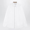 Burberry Classic-fit cotton poplin shirt with Check trim, white