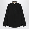 Burberry Classic-fit cotton poplin shirt with Check trim, black
