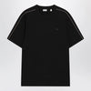 Burberry Cotton T-shirt with Check trim in black